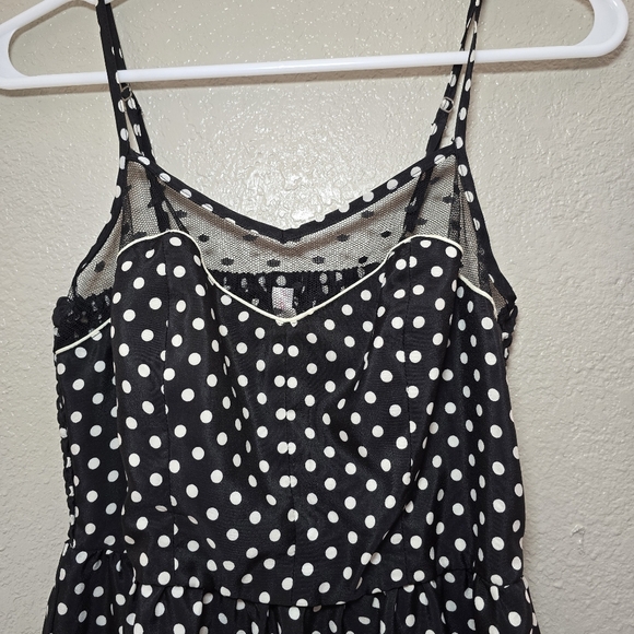 Xhilaration Black & White Polka Dot Dress – Size S – Vintage-Inspired & Flowy - Picture 3 of 5
